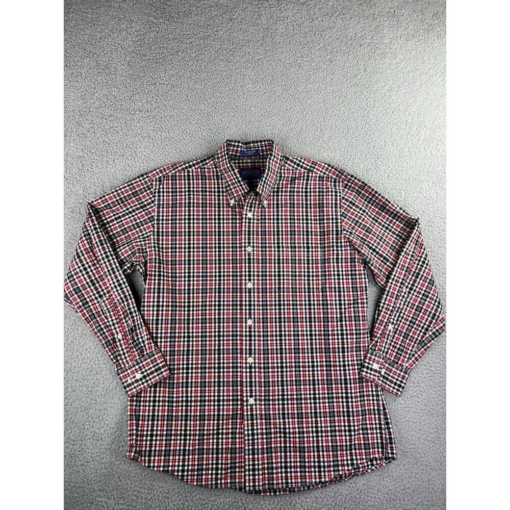 Pendleton Metro Button Down Long Sleeve Shirt Red… - image 1